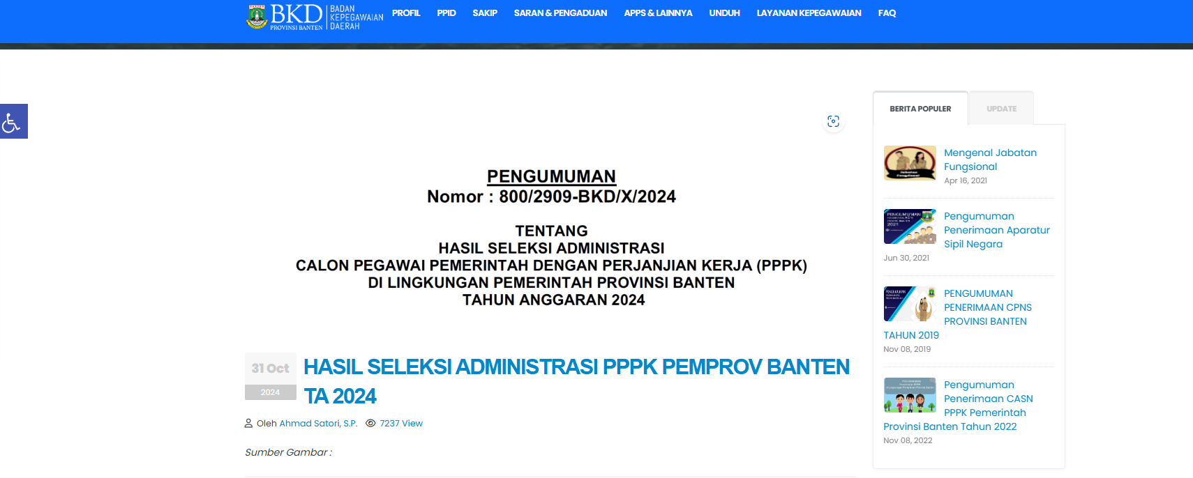 Resmi! Daftar Lolos Seleksi Administrasi PPPK Pemprov Banten 2024 Telah Dirilis Resmi! Daftar Lolos Seleksi Administrasi PPPK Pemprov Banten 2024 Telah Dirilis